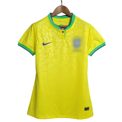 Camisa Brasil Home 2022 Feminina - Amarela