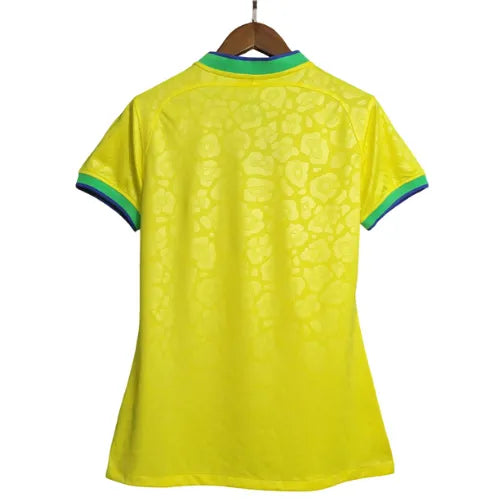 Camisa Brasil Home 2022 Feminina - Amarela