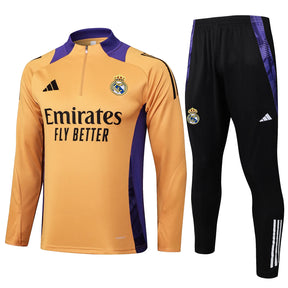 Conjunto Agasalho Treino Real Madrid 24/25 - Laranja
