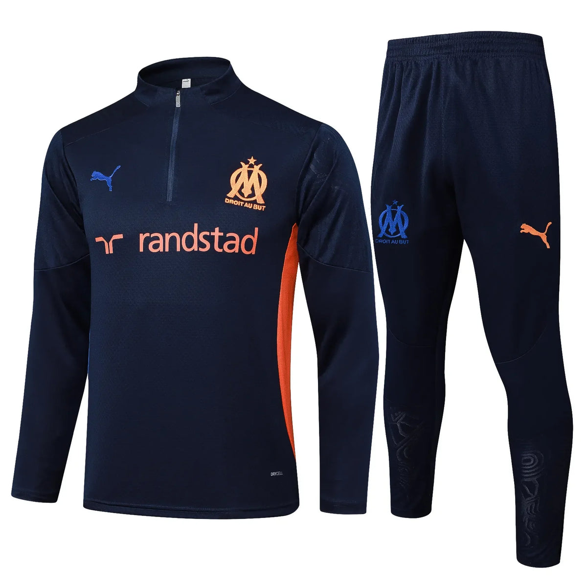 Conjunto Agasalho Treino Olympique de Marseille 24/25 - Azul Escuro