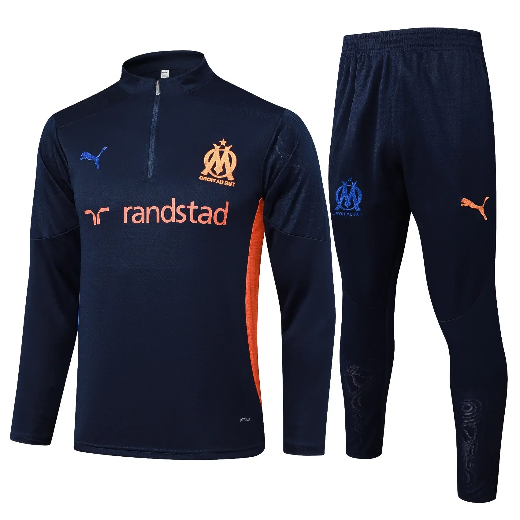 Conjunto Agasalho Treino Olympique de Marseille 24/25 - Azul Escuro