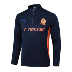 Conjunto Agasalho Treino Olympique de Marseille 24/25 - Azul Escuro