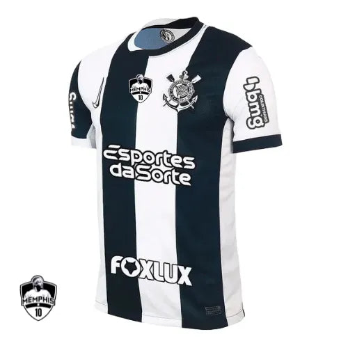 Camisa Corinthians Third 24/25 - Preta e Branca #Memphis10