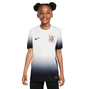 Conjunto Infantil Corinthians I 24/25 - Branco e Preto