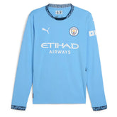 Camisa Manchester City Home 24/25 Manga Longa - Azul